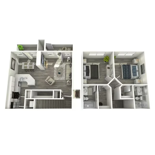 2x2 TH 1610 floor plan